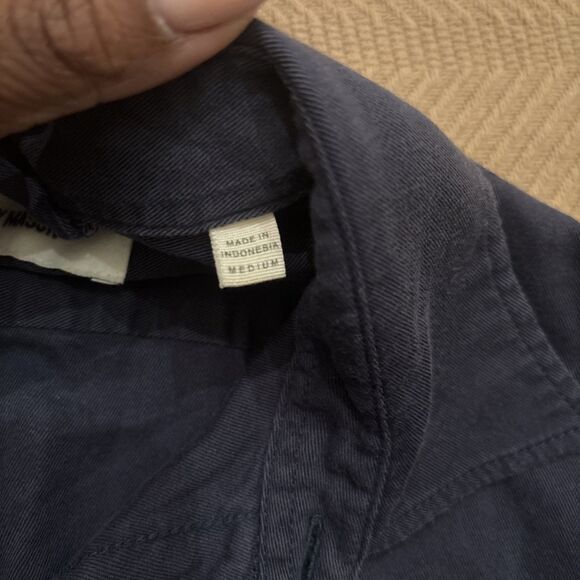 Buck Mason Shirt Mens Medium Blue Classic Fit Short Sleeve Collared Button Down - Picture 5 of 9